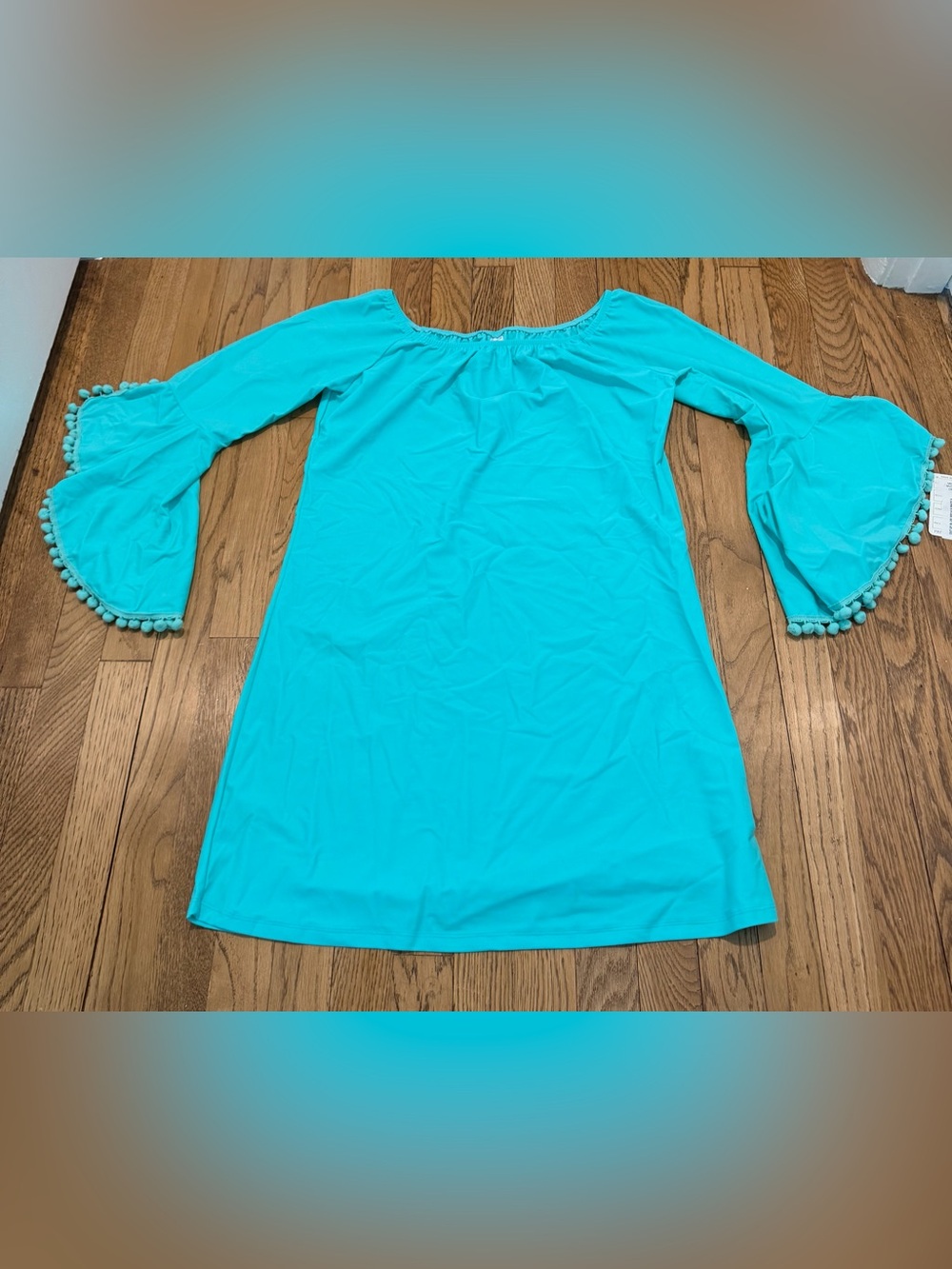 Turquoise Bell Sleeve Dress NWT